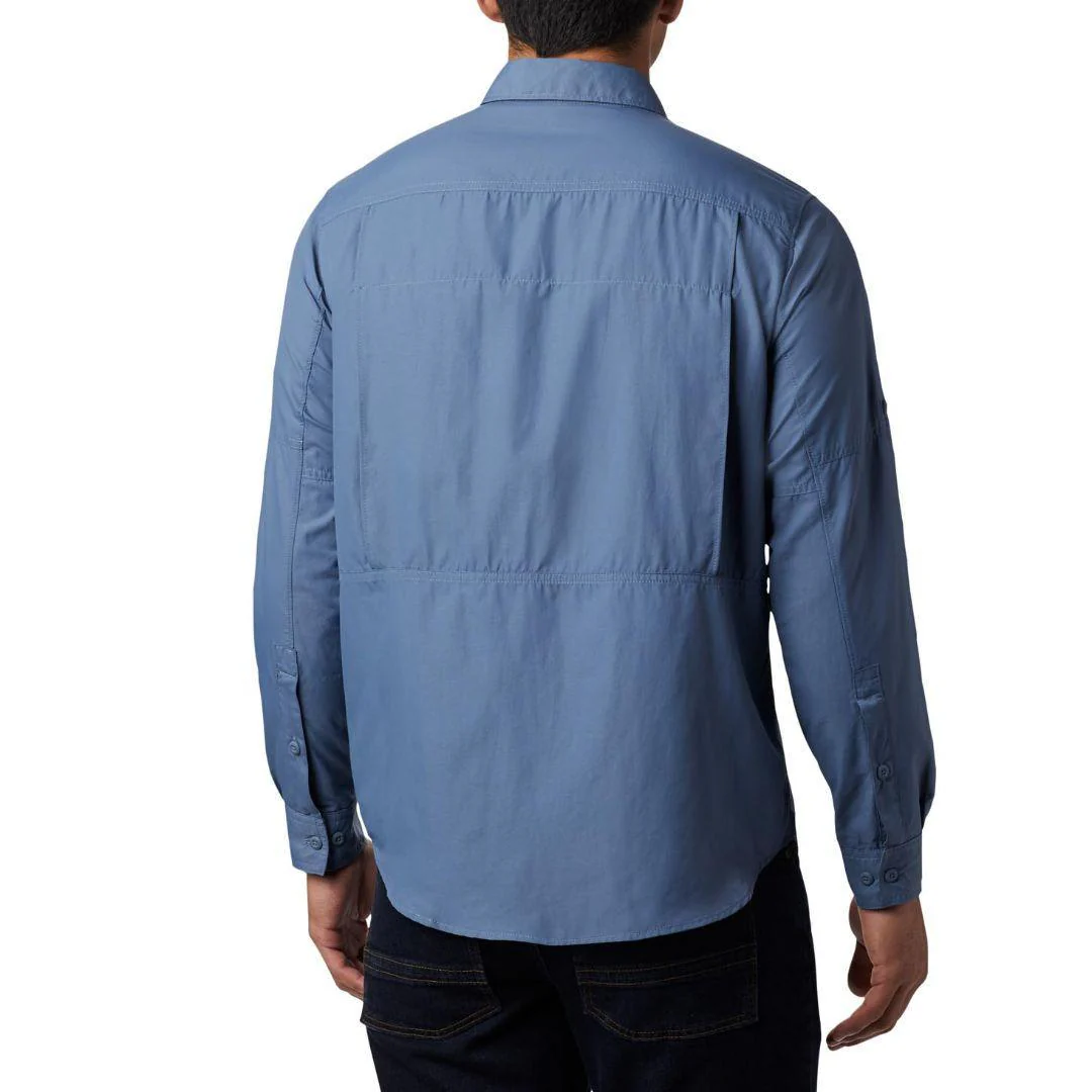 Columbia Men Blue Silver Ridge 2.0 Long Sleeve Shirt (Sun Protection) - Image 6