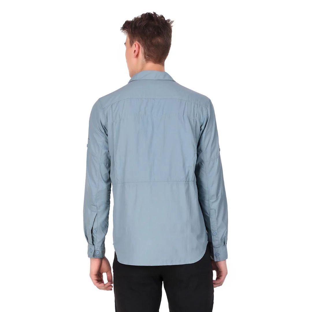 Columbia Men Blue Silver Ridge 2.0 Long Sleeve Shirt (Sun Protection) - Image 6