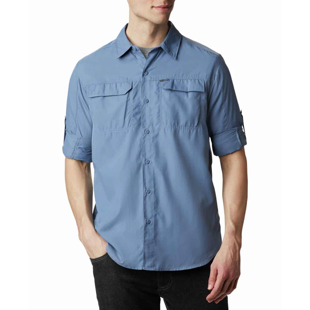 Columbia Men Blue Silver Ridge 2.0 Long Sleeve Shirt (Sun Protection) - Image 4