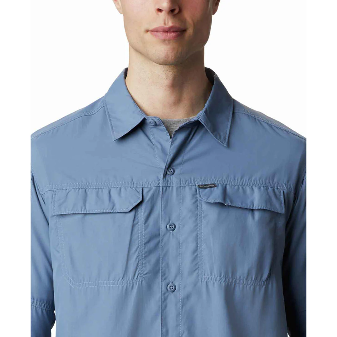 Columbia Men Blue Silver Ridge 2.0 Long Sleeve Shirt (Sun Protection) - Image 6