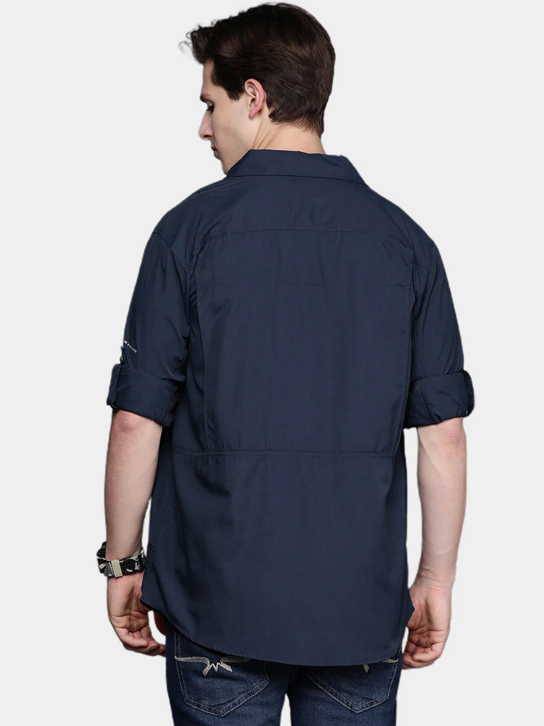 Columbia Men Blue Silver Ridge 2.0 Long Sleeve Shirt (Sun Protection) - Image 9