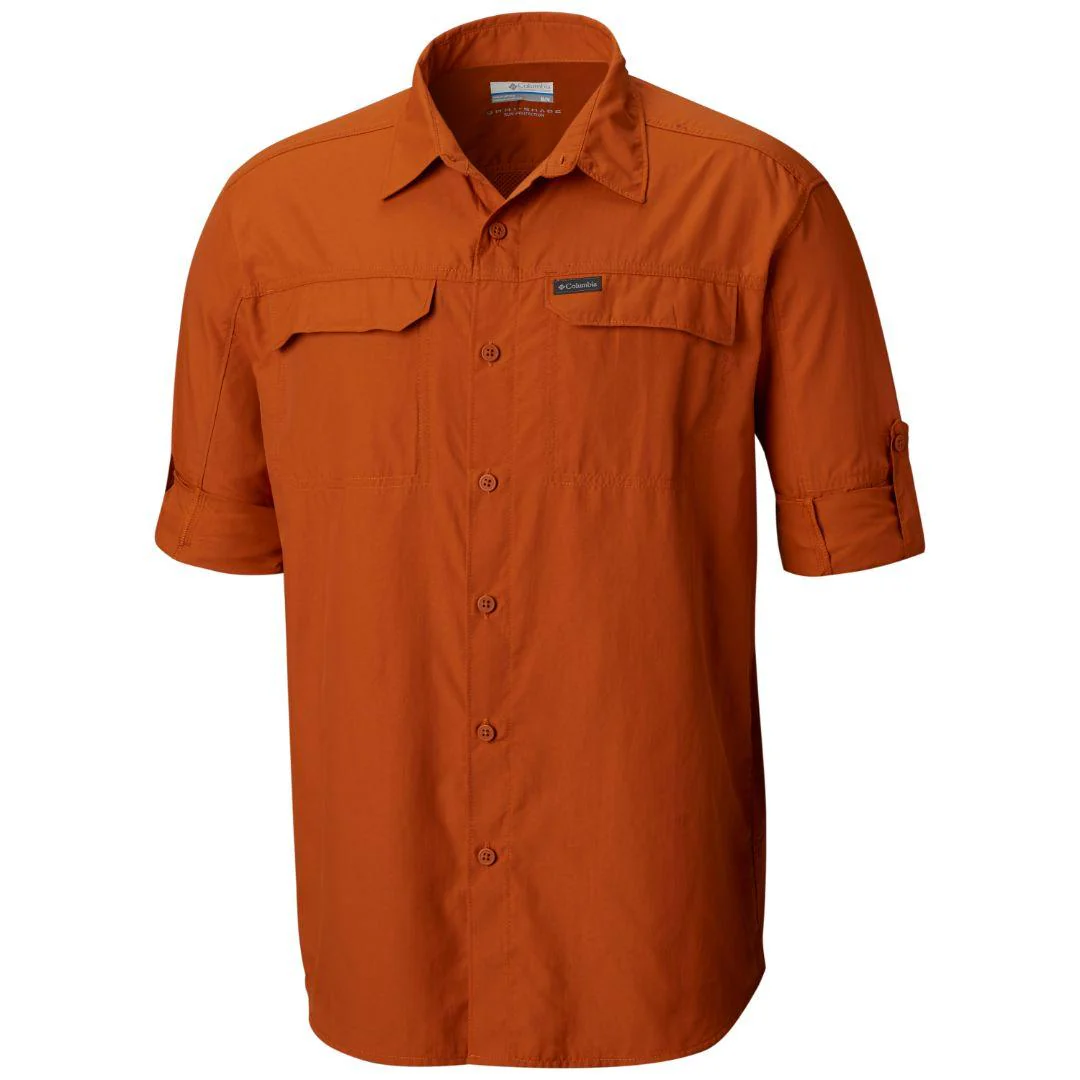 Columbia Men Orange Silver Ridge 2.0 Long Sleeve Shirt (Sun Protection) - Image 2