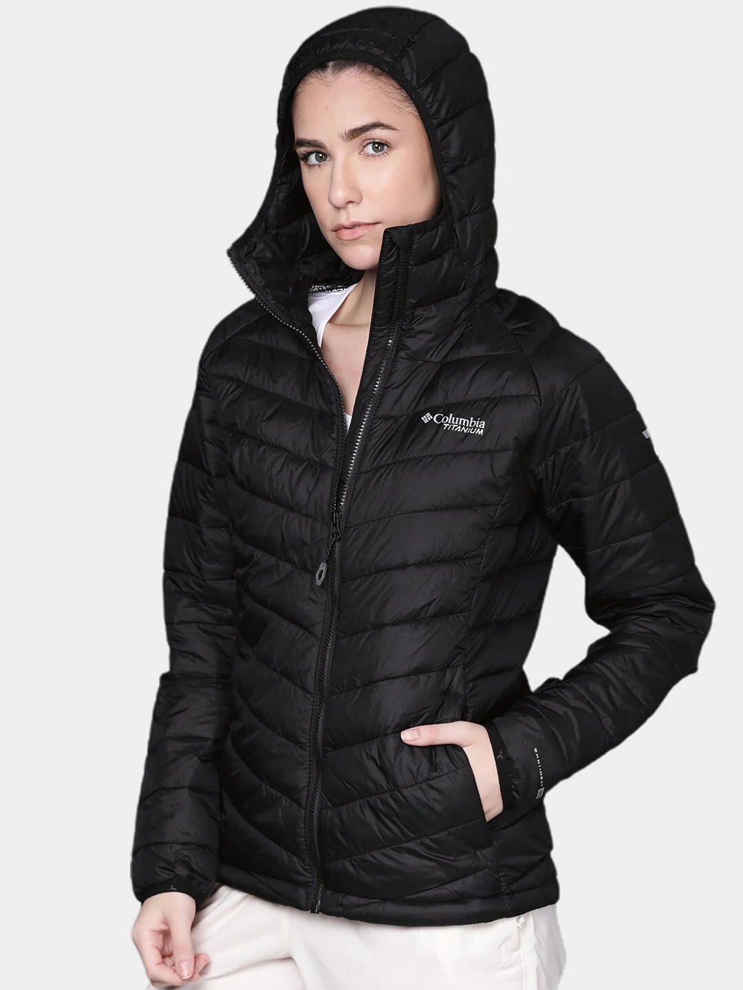 Columbia Women Black Snow Country Hooded Jacket - Image 11