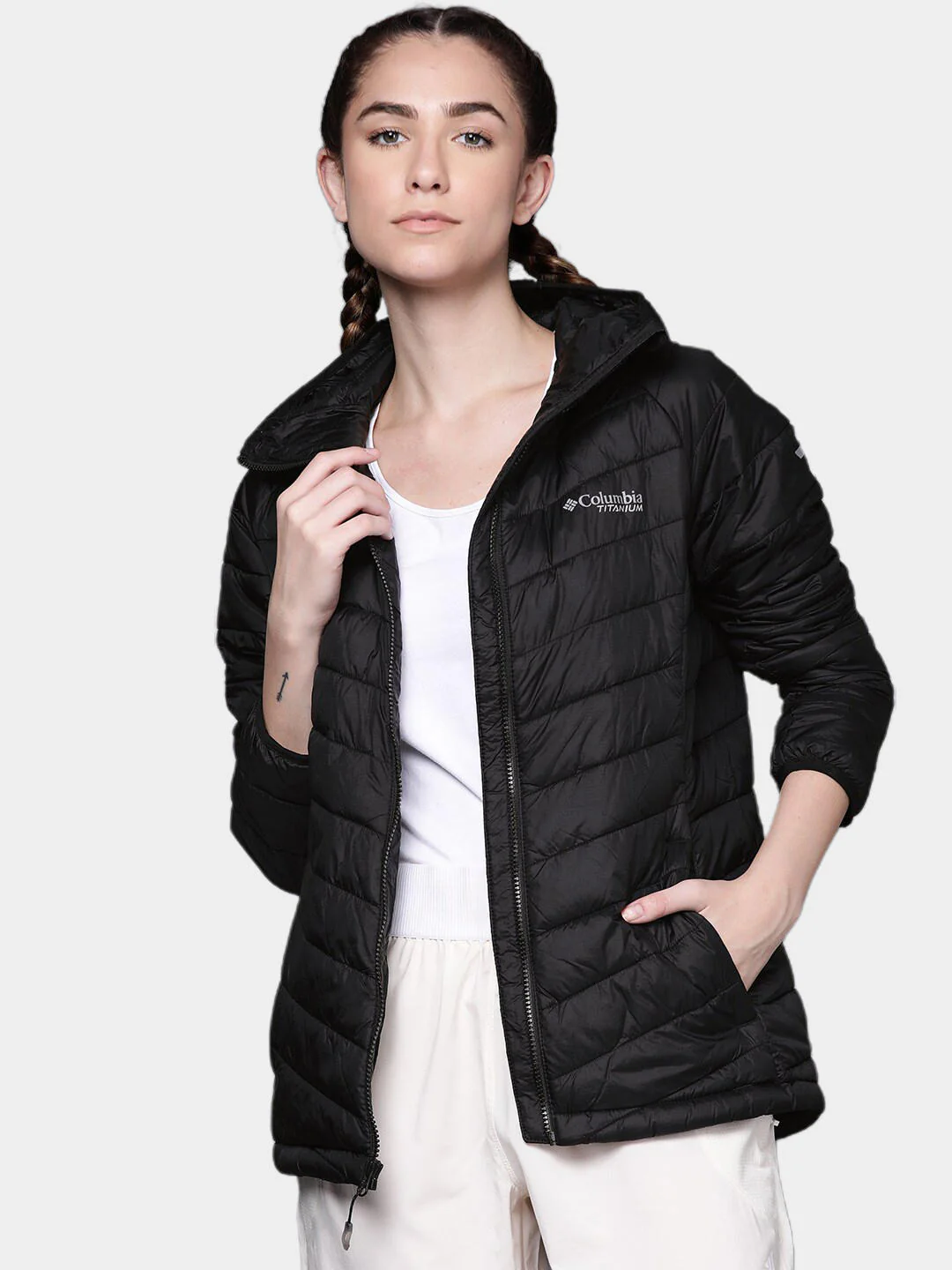 Columbia Women Black Snow Country Hooded Jacket - Image 9