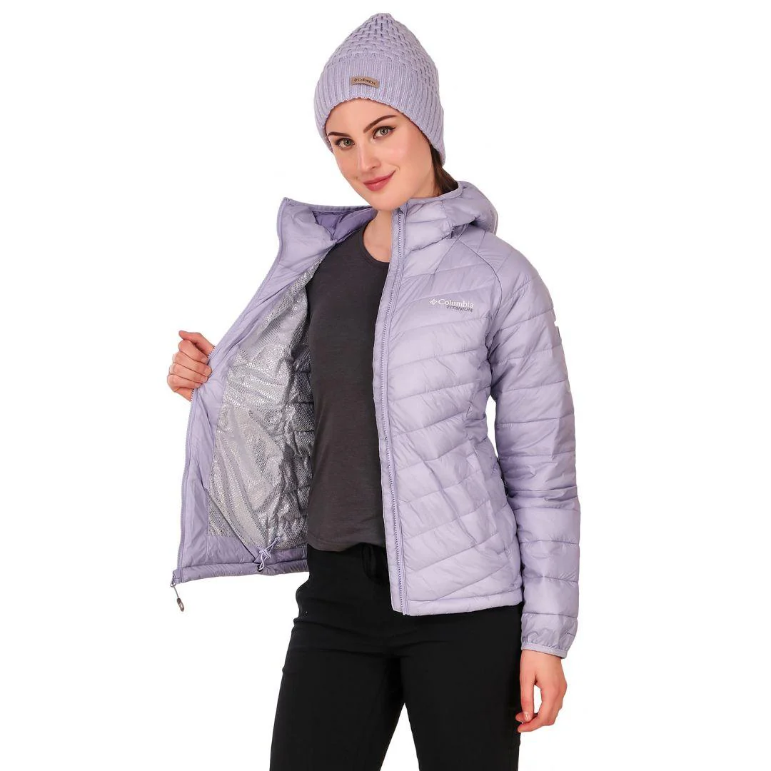 Columbia Women Purple Snow Country Hooded Jacket - Image 5