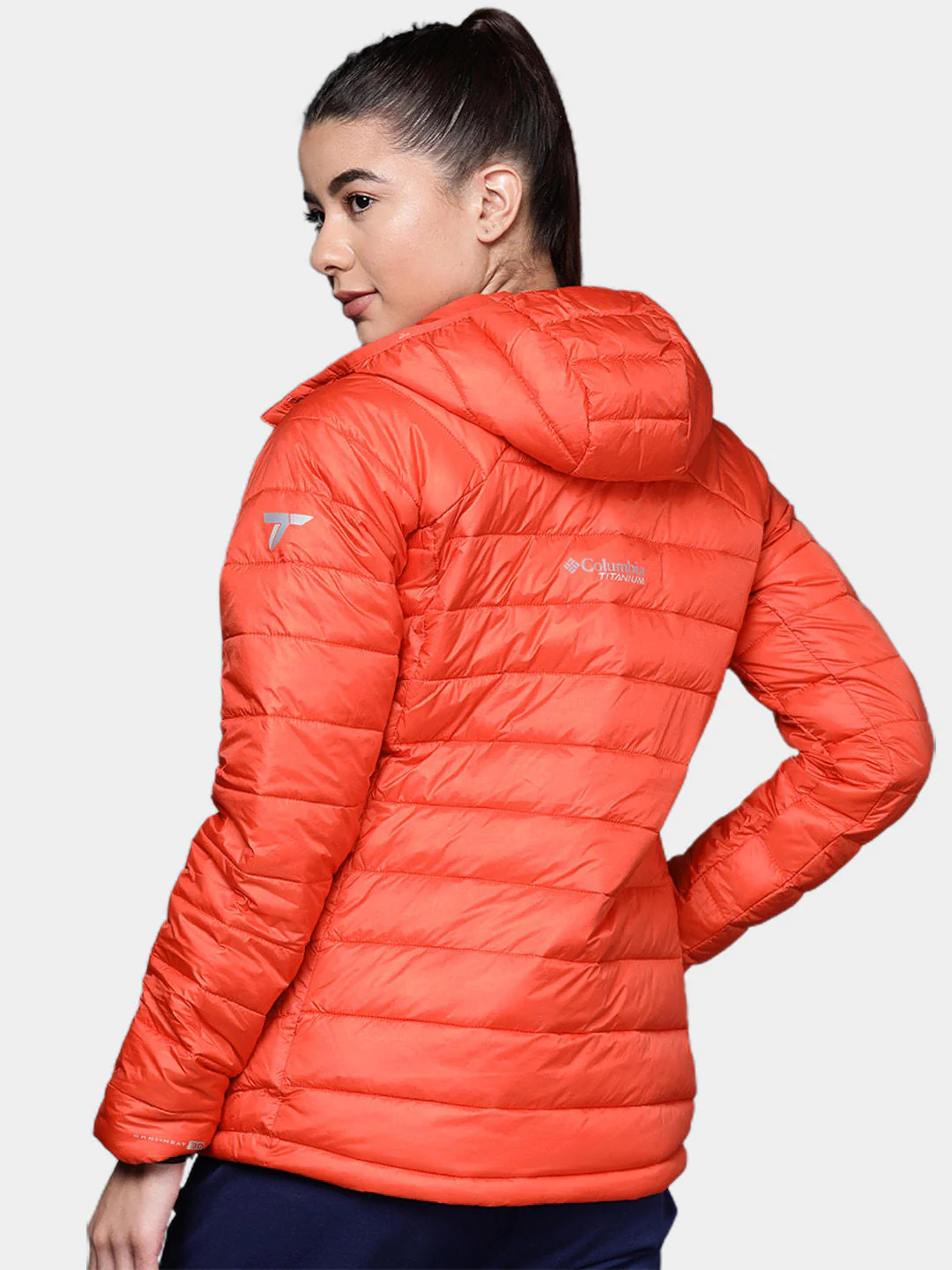 Columbia Women Orange Snow Country Hooded Jacket - Image 11