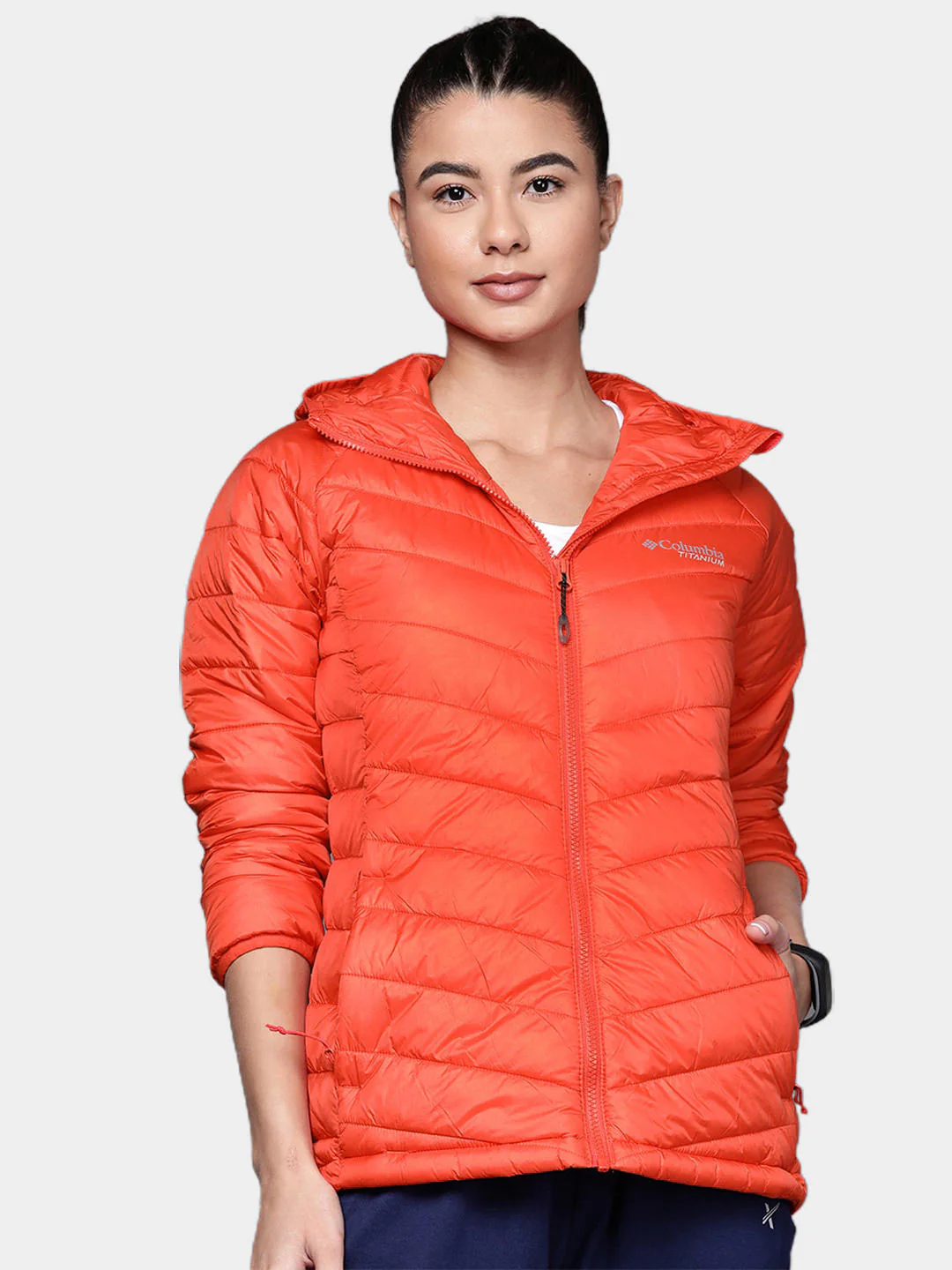 Columbia Women Orange Snow Country Hooded Jacket - Image 8