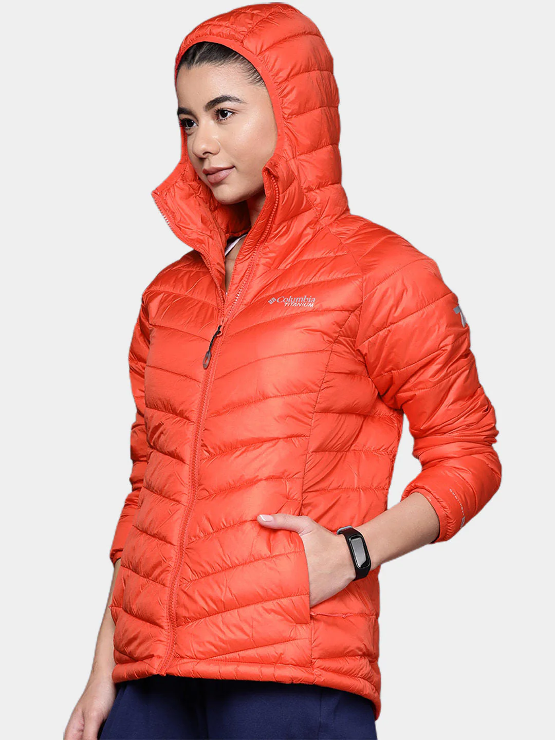Columbia Women Orange Snow Country Hooded Jacket - Image 9
