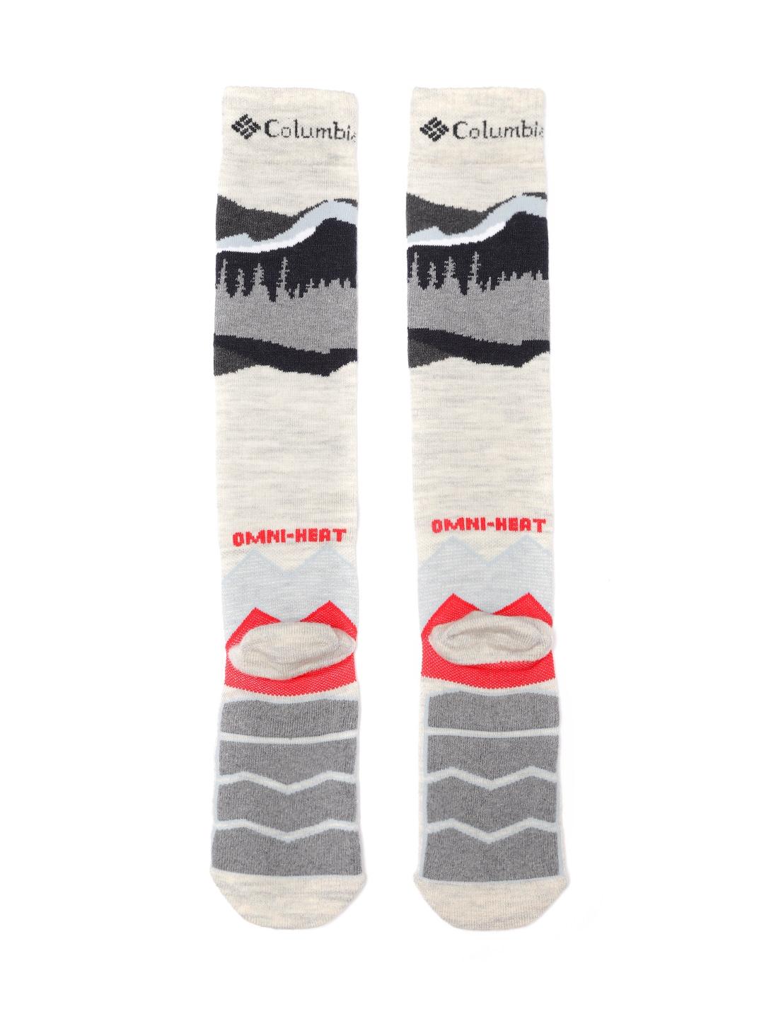 Columbia Unisex White SOCKS UX 1PR OMNI SKI-MTN-LRG  (1 Pair) (Non Returnable) - Image 2