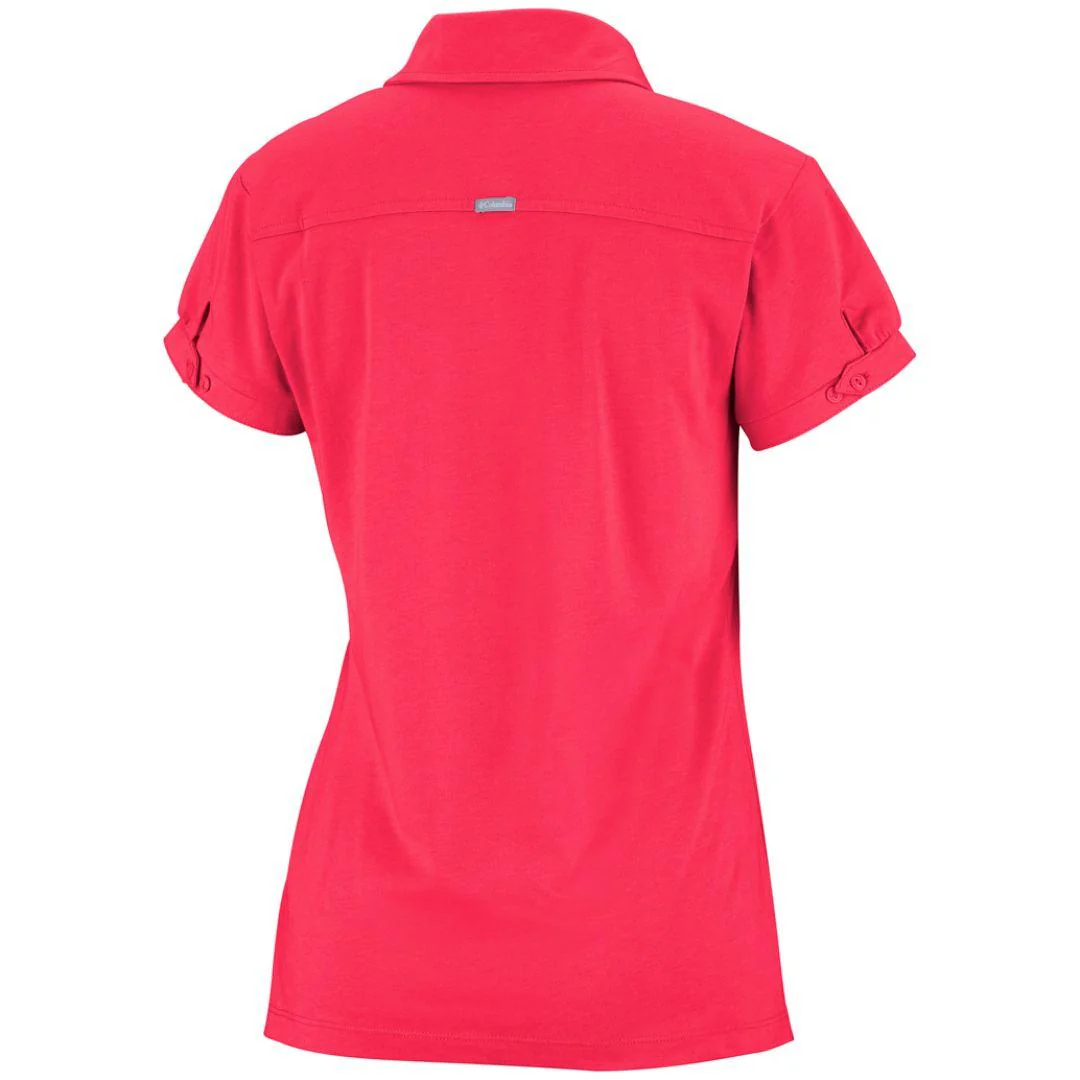 Columbia Women Red Splendid Summer Polo (Sun Protection) - Image 2