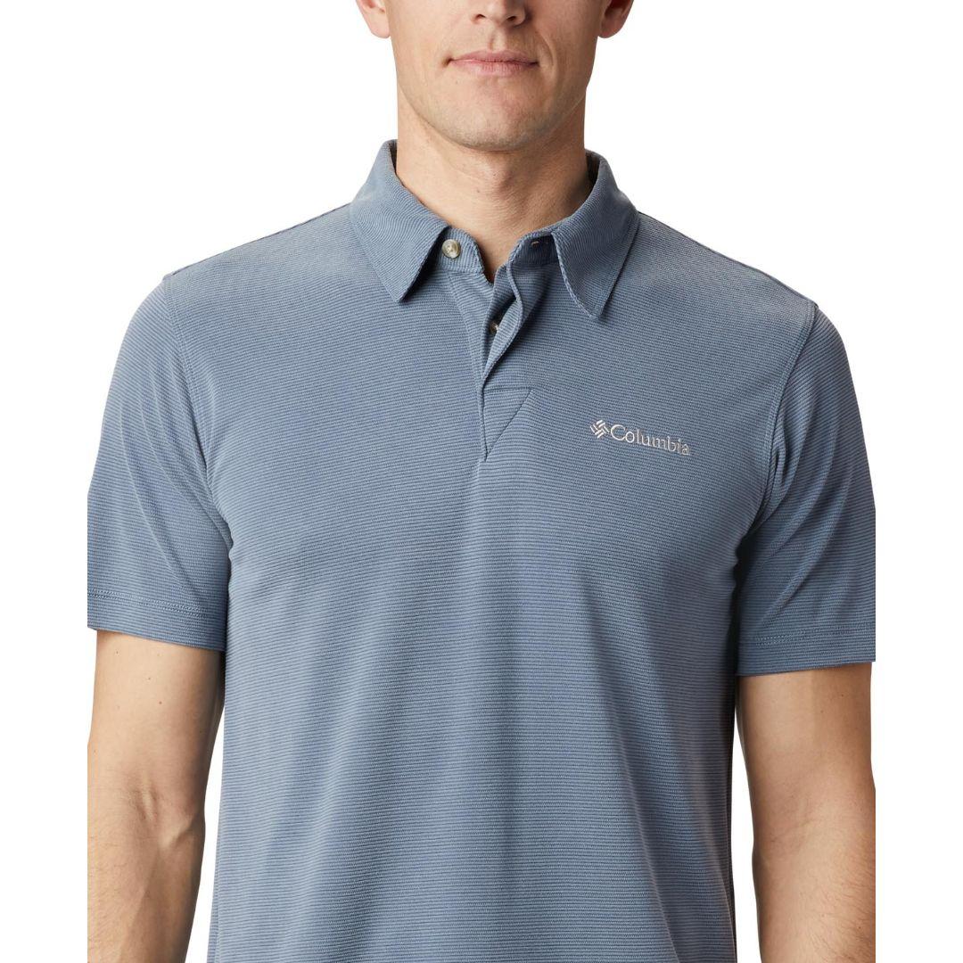 Columbia Men Blue Sun Ridge Polo (Sun Protection) - Image 2