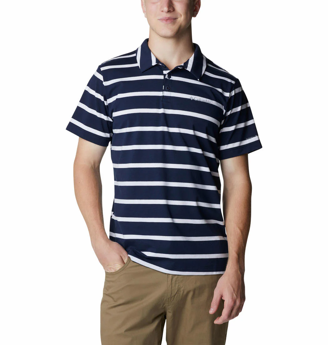 Columbia Men Blue Sun Trek Polo (Sun Protection)