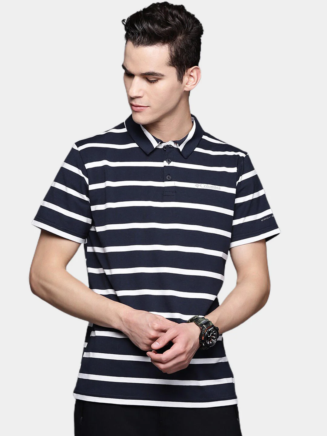 Columbia Men Blue Sun Trek Polo (Sun Protection) - Image 9