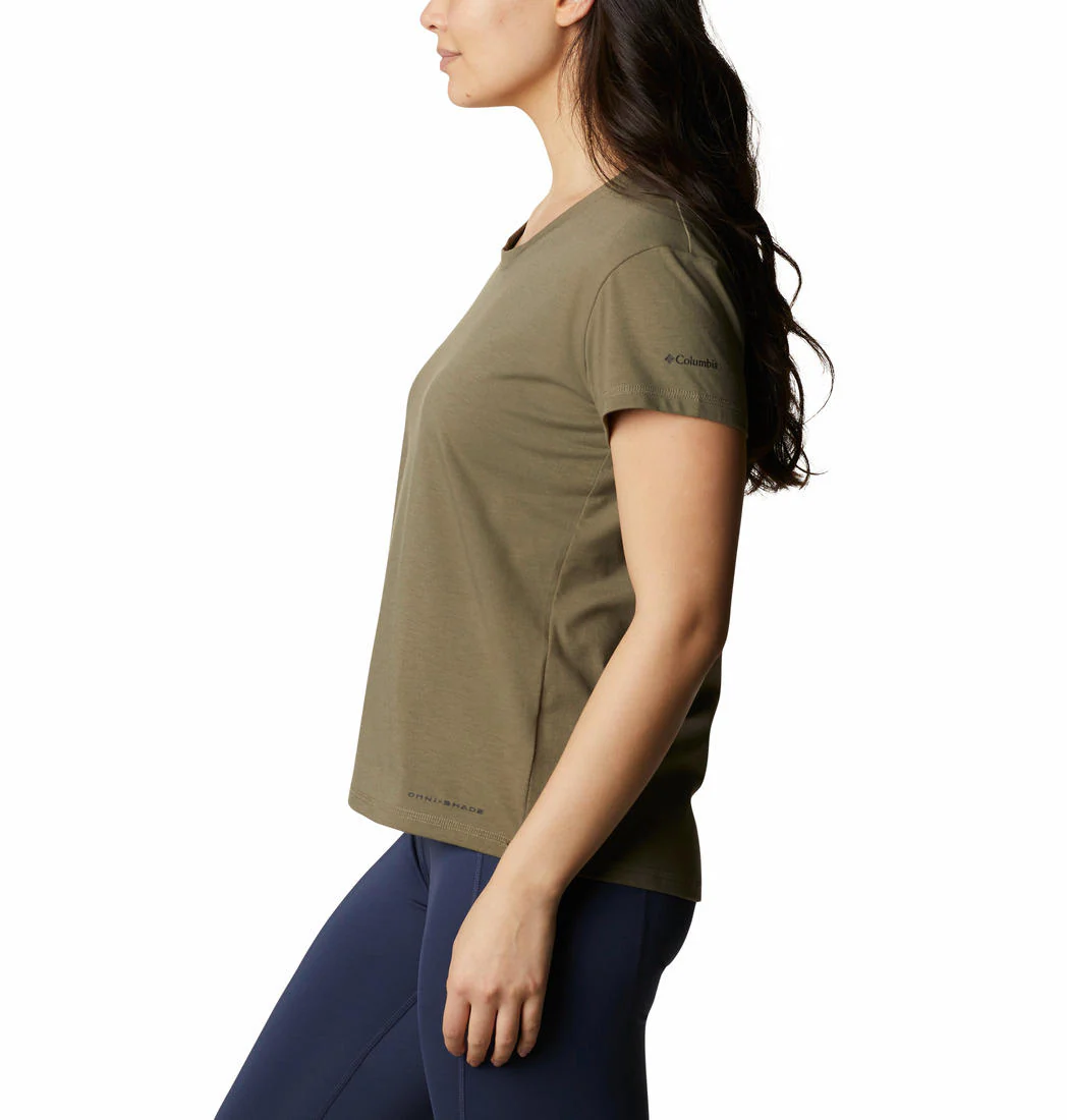 Columbia Women Green Sun Trek SS Tee - Image 5