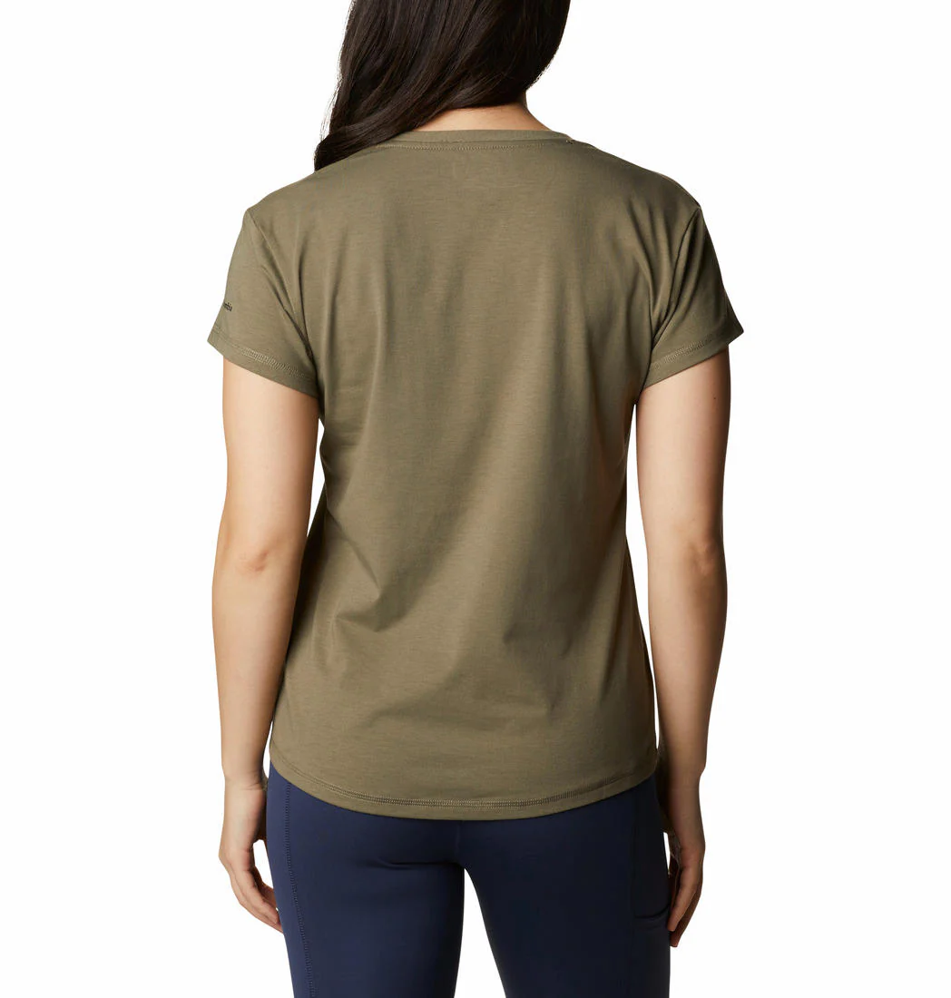 Columbia Women Green Sun Trek SS Tee - Image 6