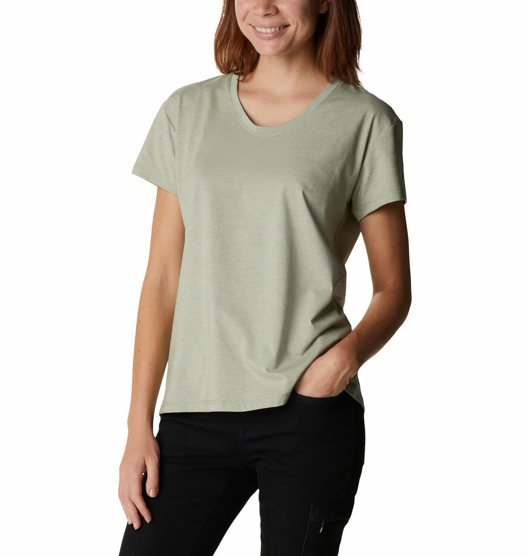 Columbia Women Green Sun Trek SS Tee (Sun Protection) - Image 5