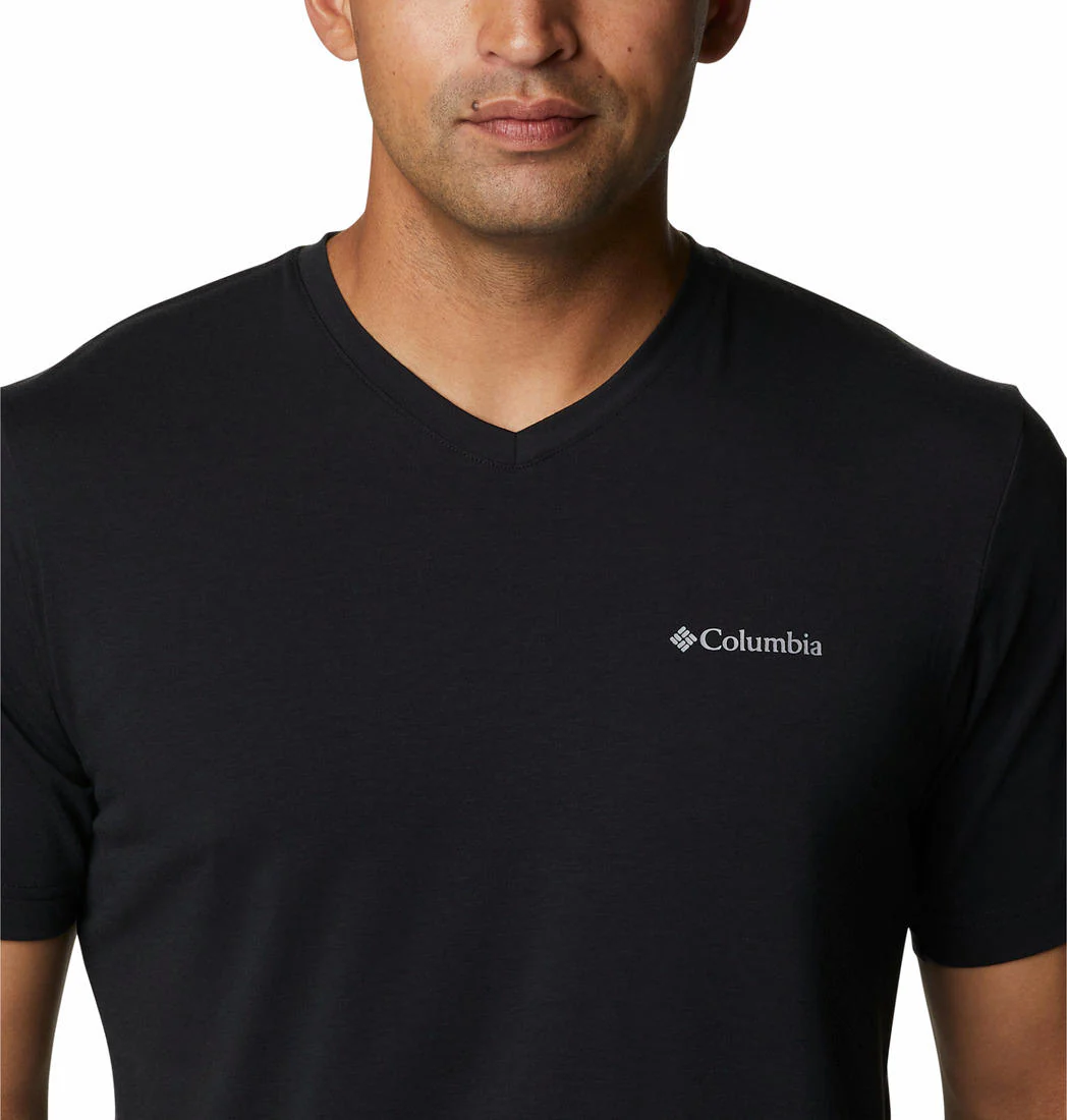 Columbia Men Black Sun Trek V-Neck Short Sleeve (Sun Protection) - Image 4
