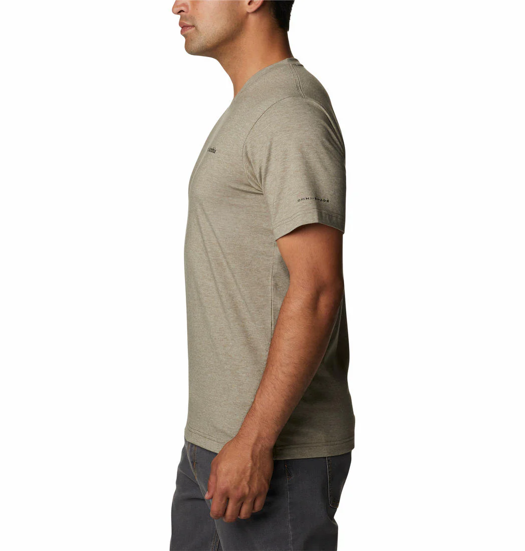 Columbia Men Green Sun Trek V-Neck Short Sleeve (Sun Protection) - Image 2