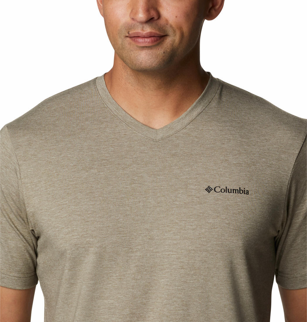 Columbia Men Green Sun Trek V-Neck Short Sleeve (Sun Protection) - Image 4