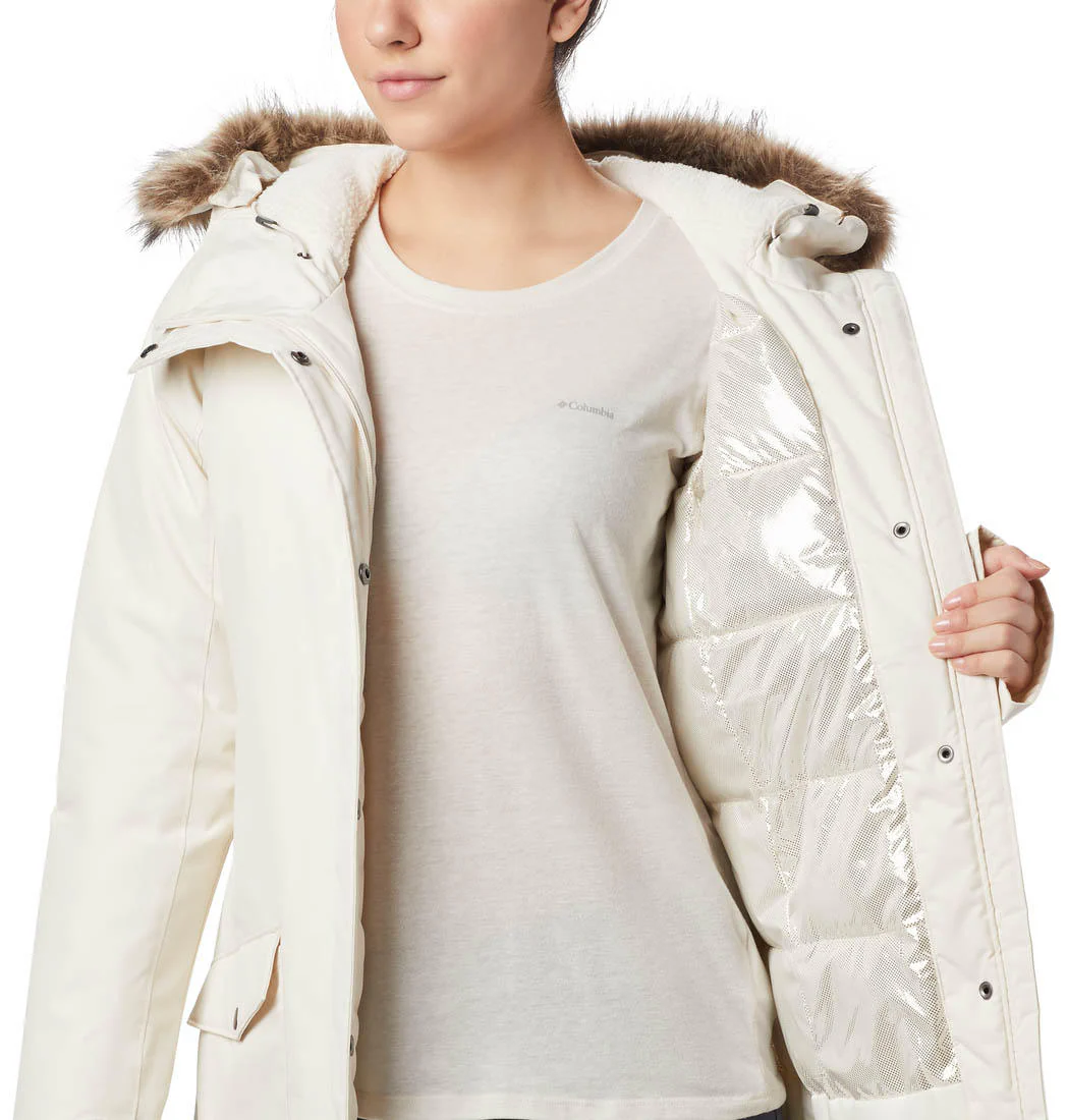 Columbia Women White Suttle Mountain Long Insulated Jacket - Image 2