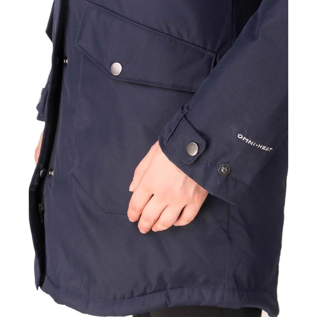 Columbia Women Navy Blue Suttle Mountain Long Insulated Jacket - Image 2