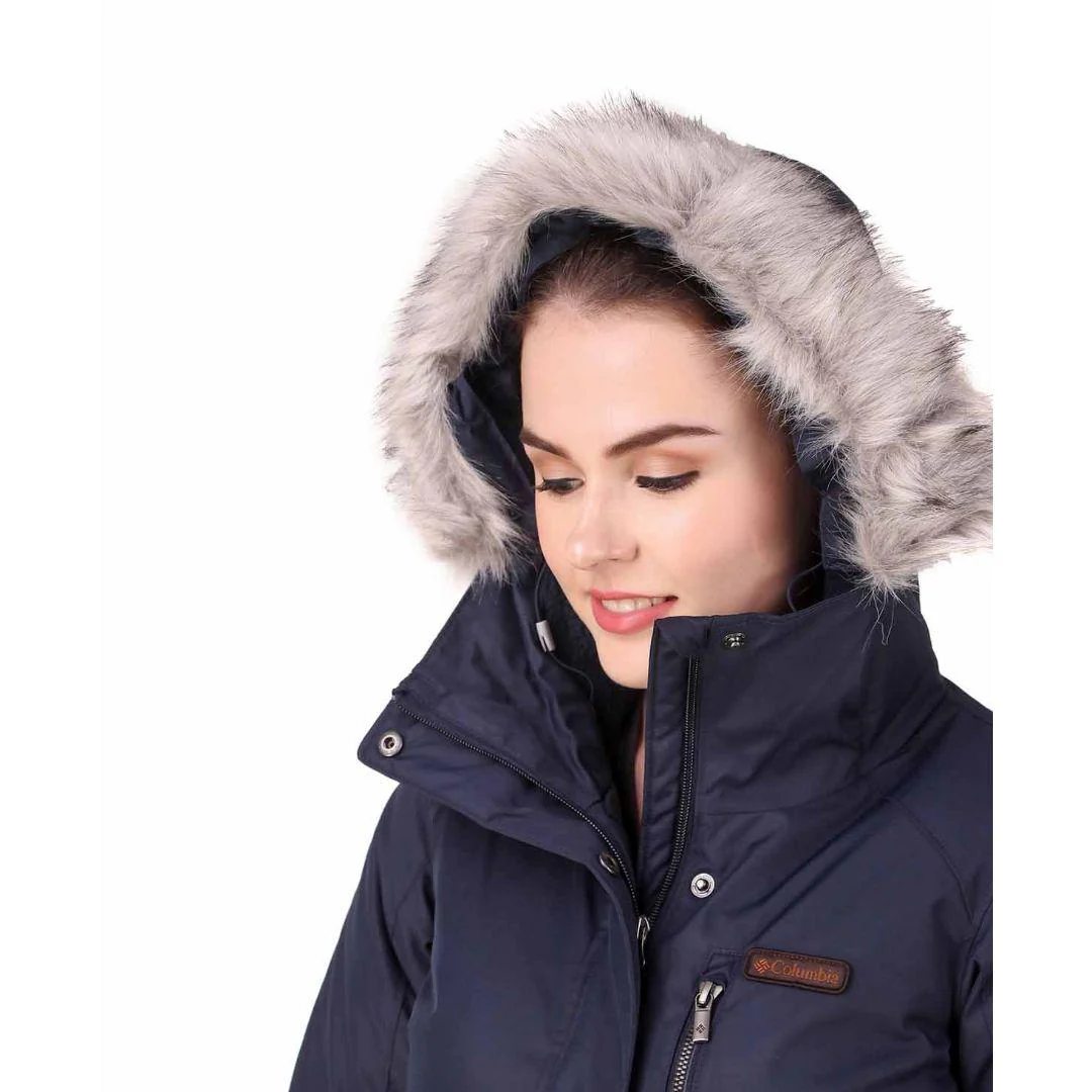Columbia Women Navy Blue Suttle Mountain Long Insulated Jacket - Image 5