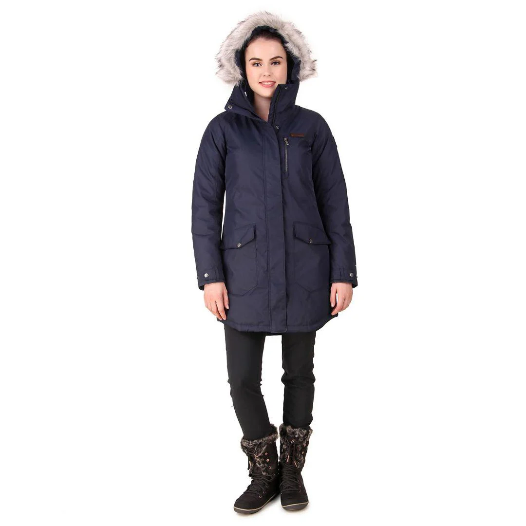 Columbia Women Navy Blue Suttle Mountain Long Insulated Jacket - Image 6