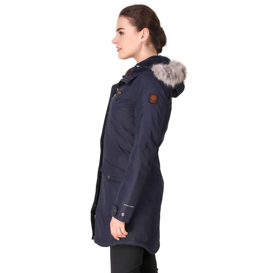 Columbia Women Navy Blue Suttle Mountain Long Insulated Jacket - Image 8
