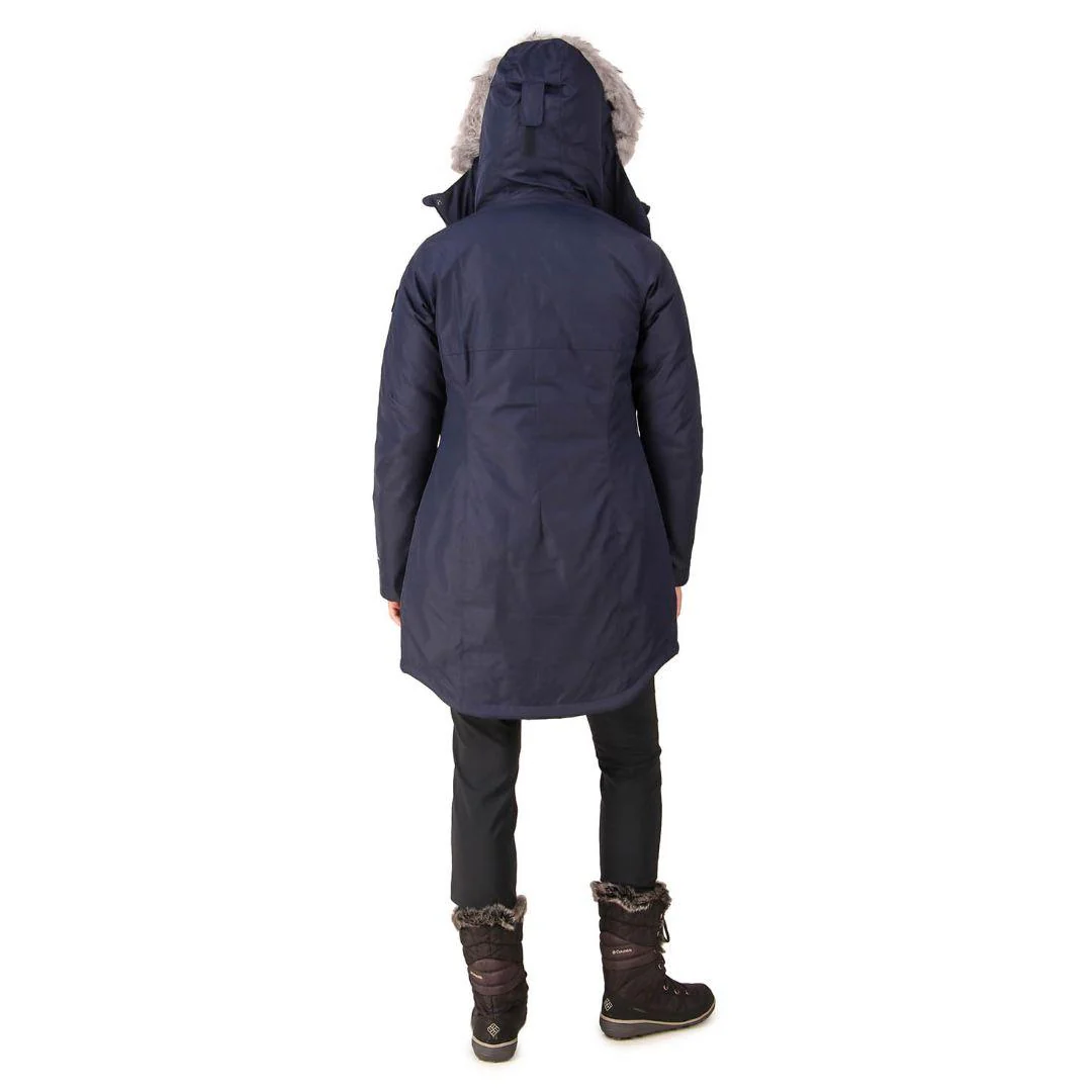 Columbia Women Navy Blue Suttle Mountain Long Insulated Jacket - Image 9
