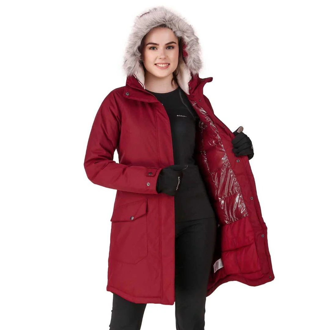 Columbia Women Red Suttle Mountain Long Insulated Jacket - Image 7