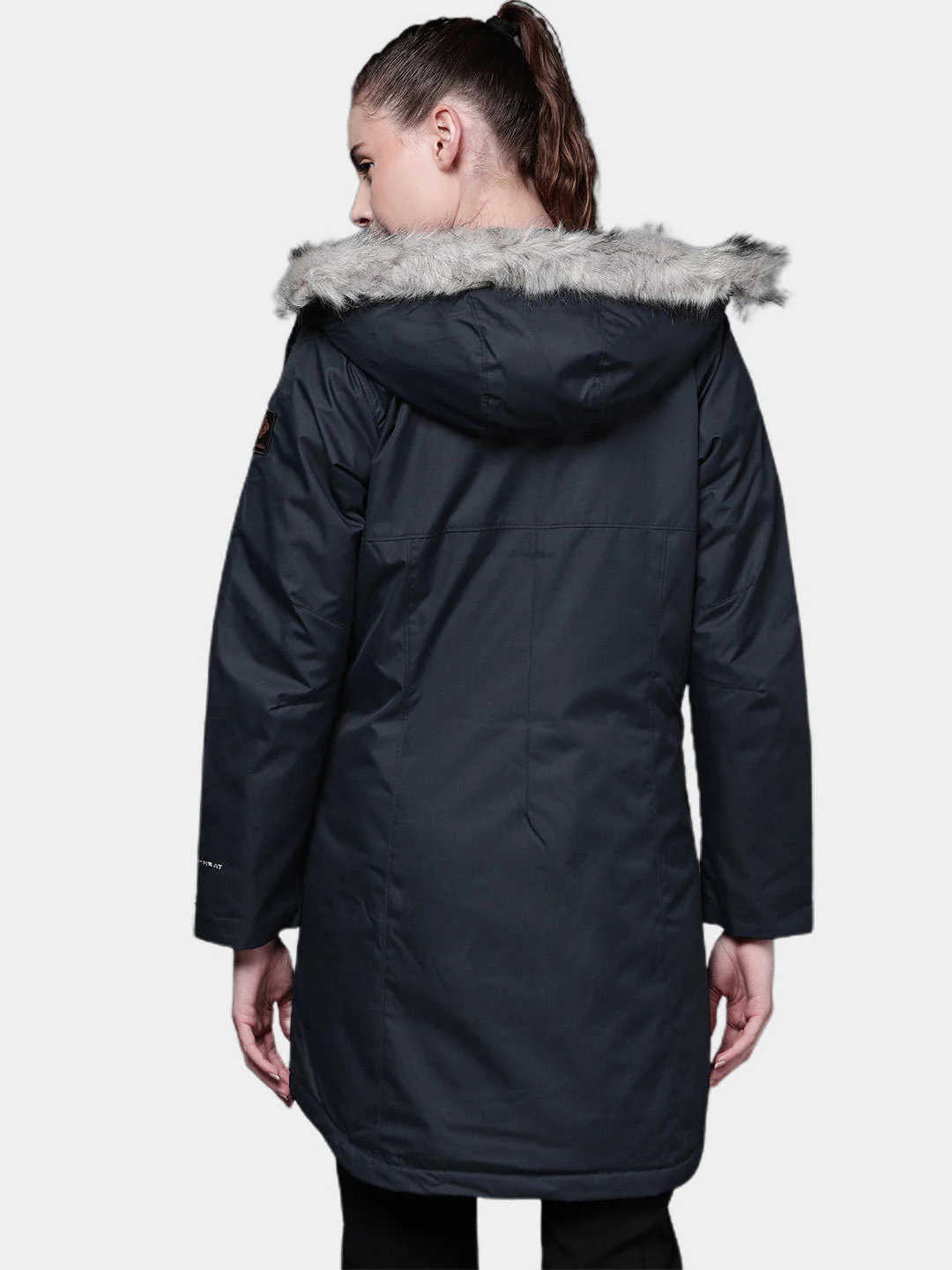 Columbia Women Navy Blue Suttle Mountain Long Insulated Jacket - Image 12