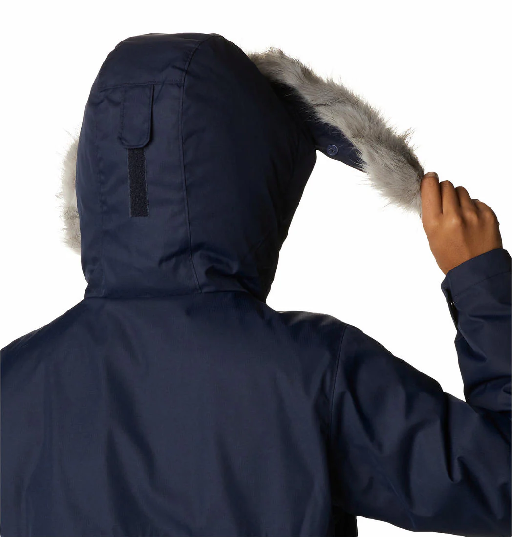 Columbia Women Navy Blue Suttle Mountain Long Insulated Jacket - Image 5