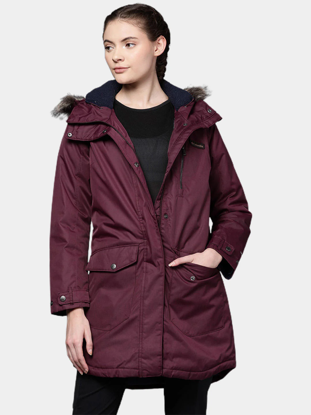 Columbia Women Purple Suttle Mountain Long Insulated Jacket - Image 9
