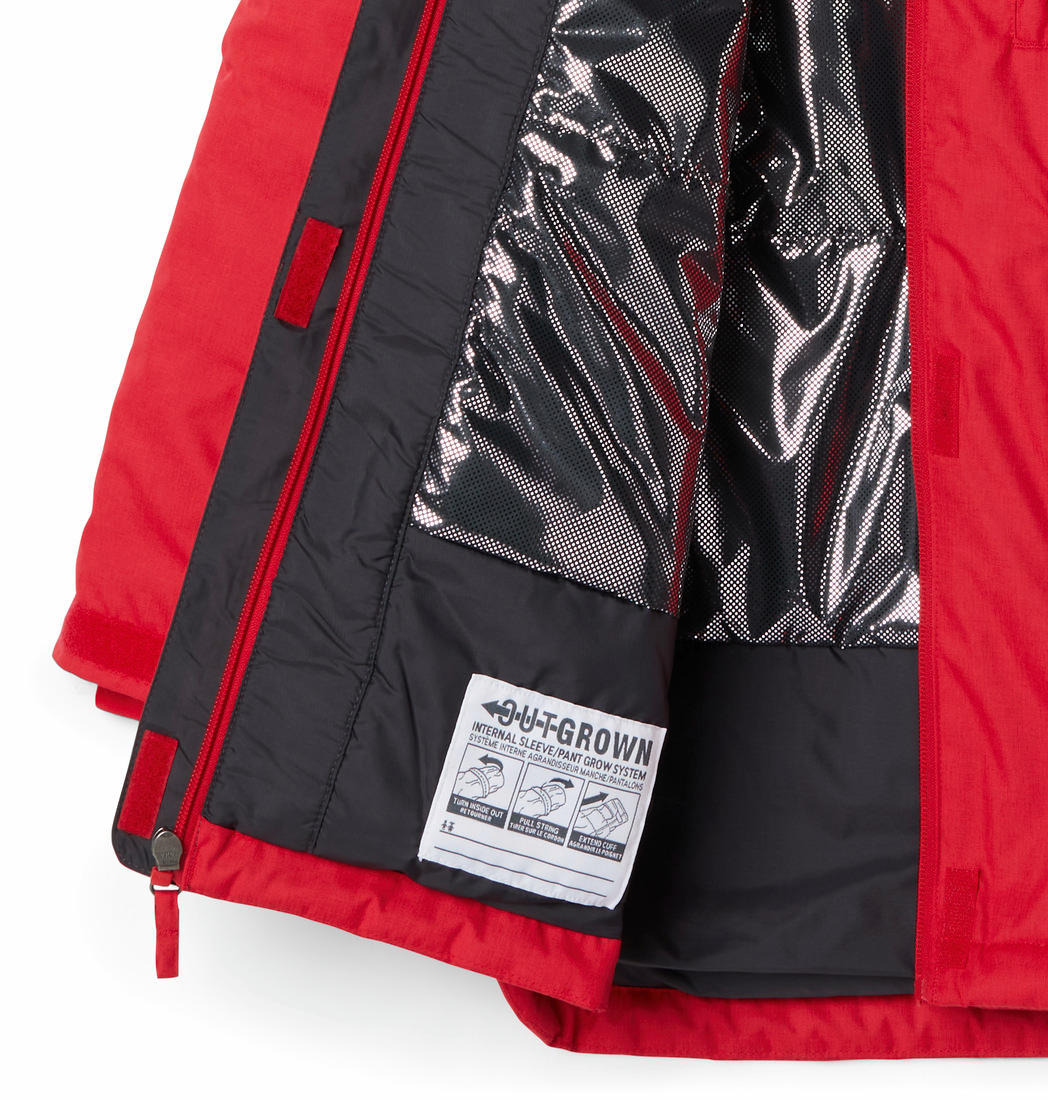 Columbia Kids Girls Red Suttle Mountain Long Insulated Jacket - Image 2