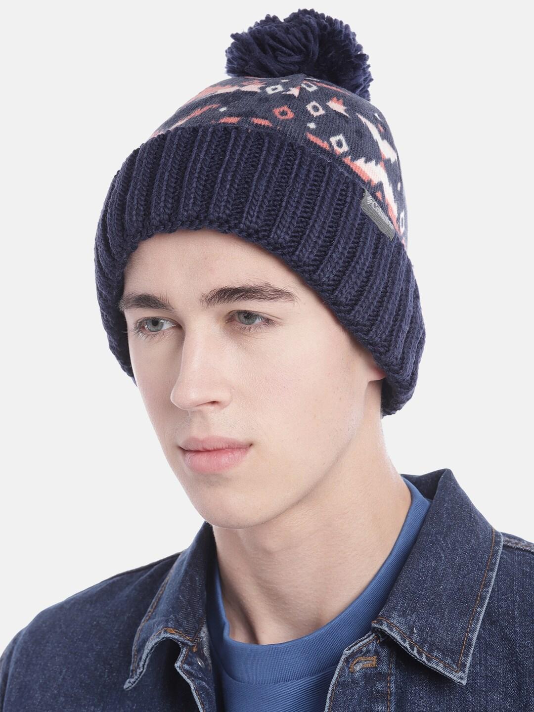 Columbia Unisex Navy Blue Sweater Weather Pom Beanie - Image 4