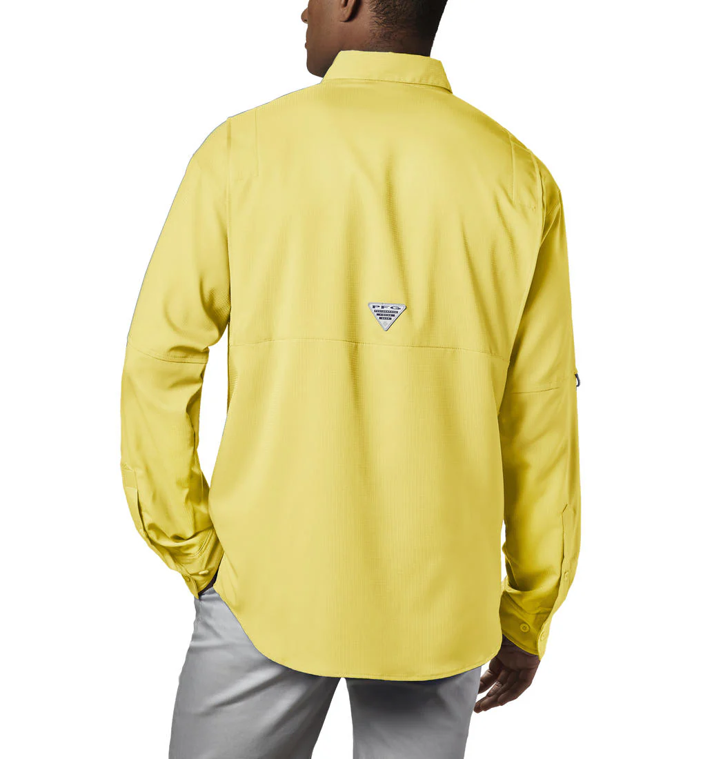 Columbia Men Yellow Tamiami II LS Shirt (Sun Protection) - Image 2