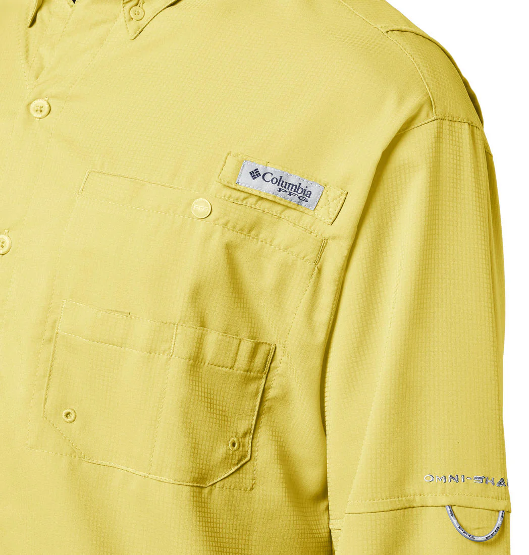 Columbia Men Yellow Tamiami II LS Shirt (Sun Protection) - Image 4