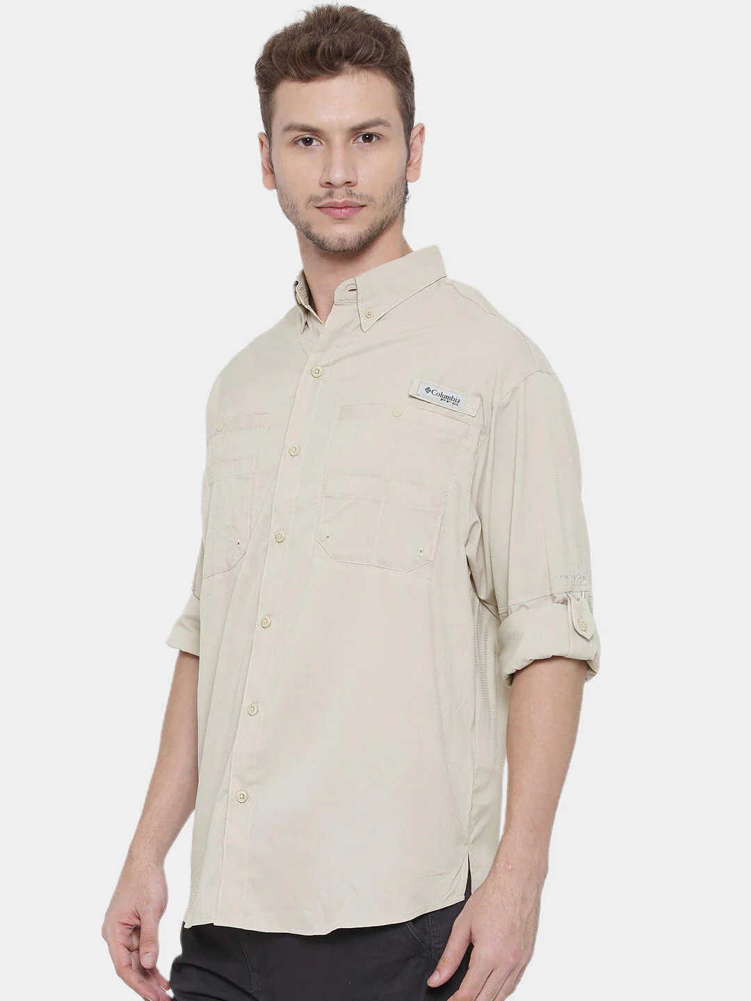 Columbia Men Beige Tamiami II LS Shirt (Sun Protection) - Image 2