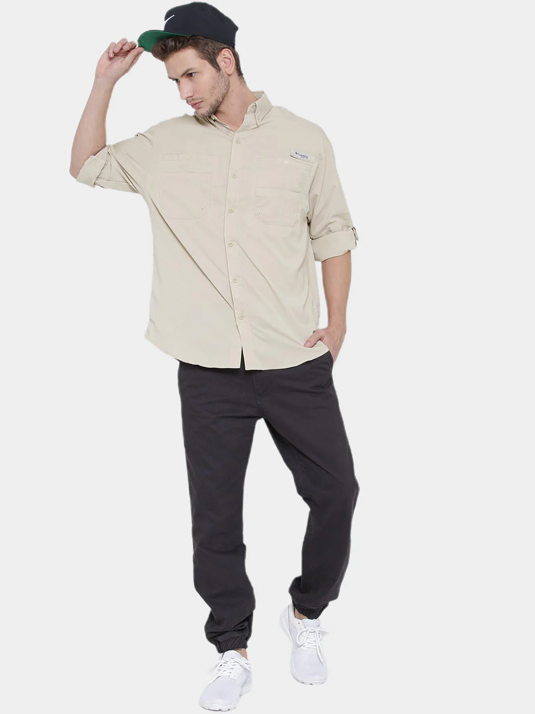 Columbia Men Beige Tamiami II LS Shirt (Sun Protection) - Image 5