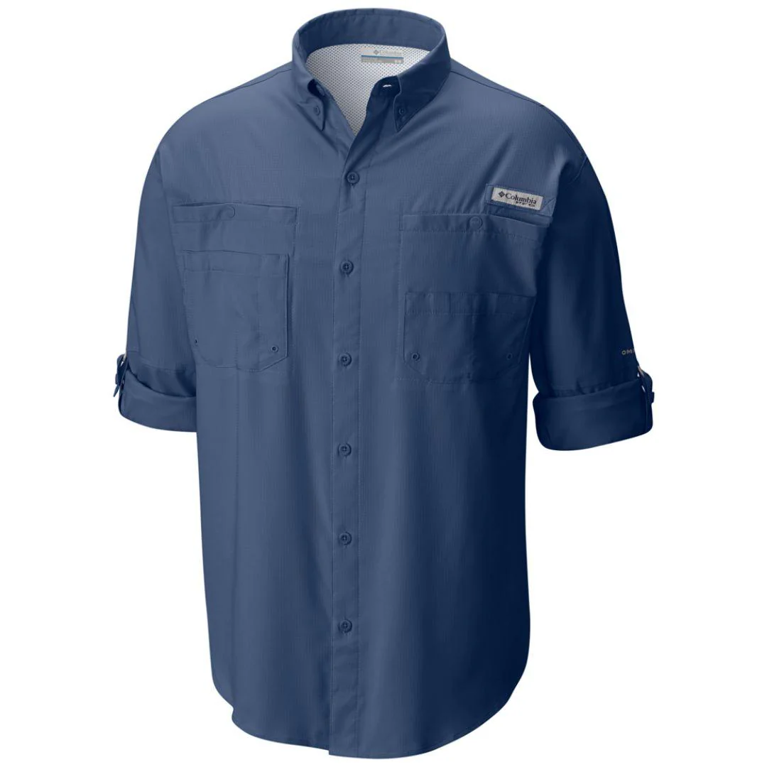 Columbia Men Blue Tamiami II LS Shirt (Sun Protection) - Image 2