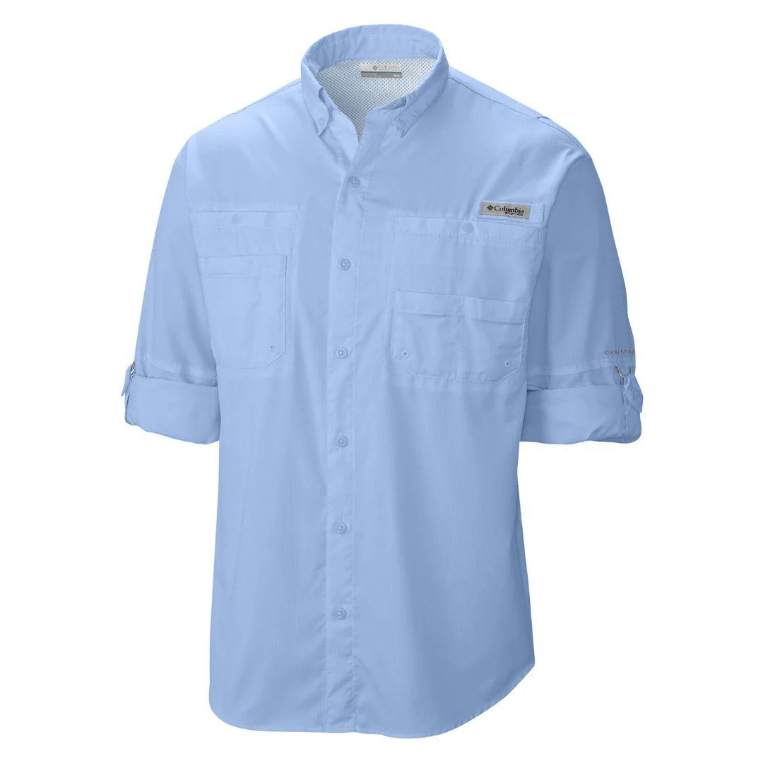 Columbia Men Blue Tamiami II LS Shirt (Sun Protection) - Image 2