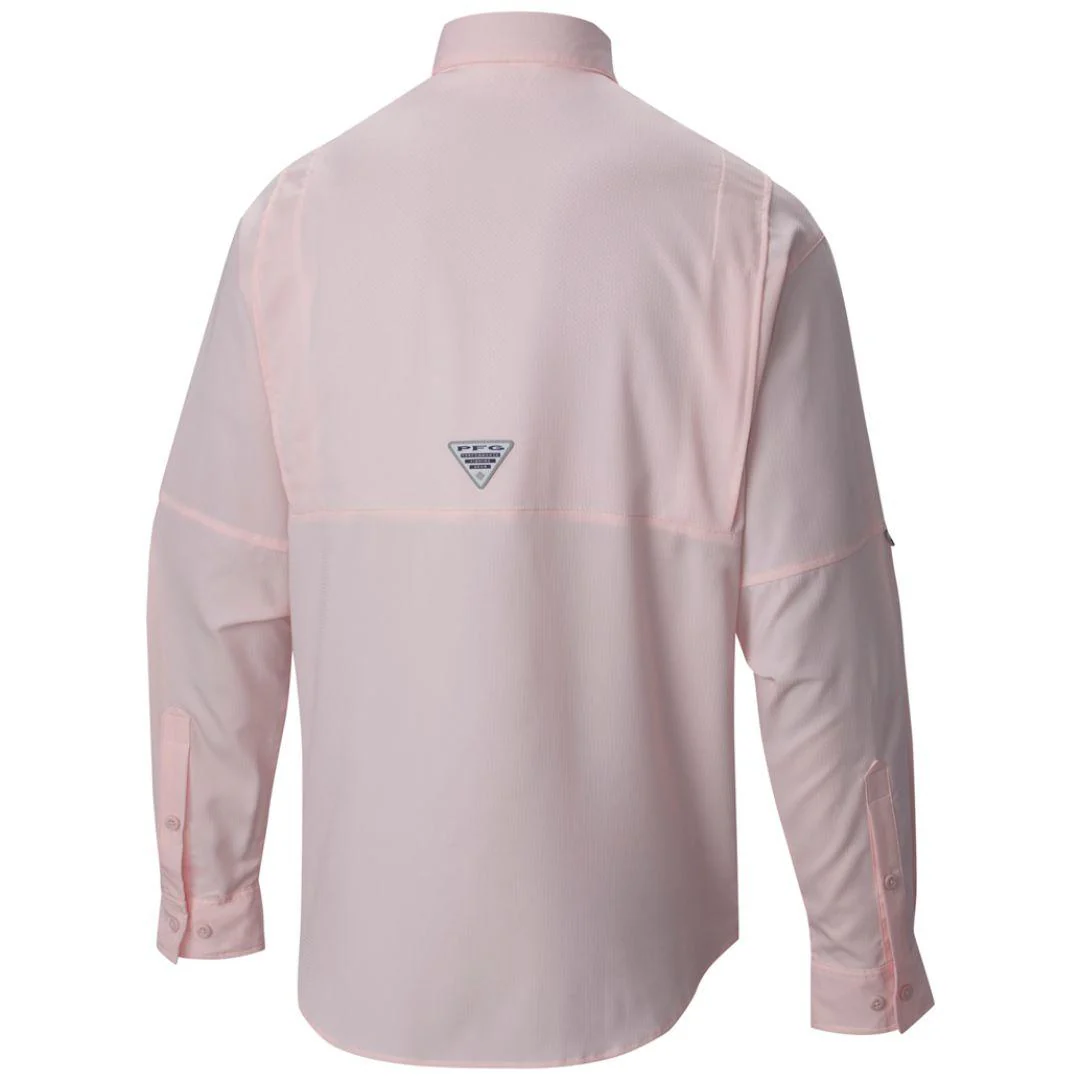 Columbia Men Pink Tamiami II LS Shirt (Sun Protection) - Image 3