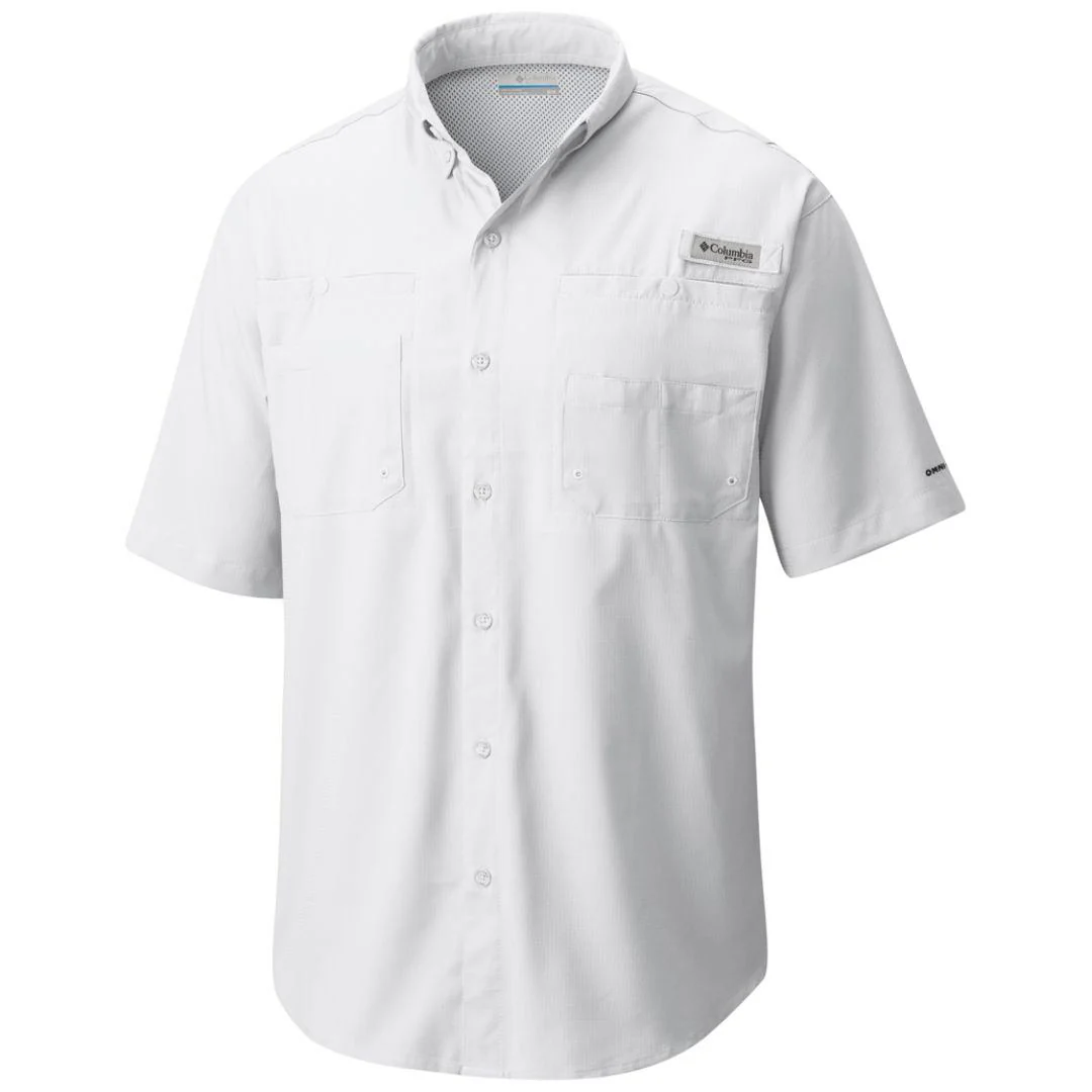 Columbia Men White Tamiami II SS Shirt (Sun Protection)