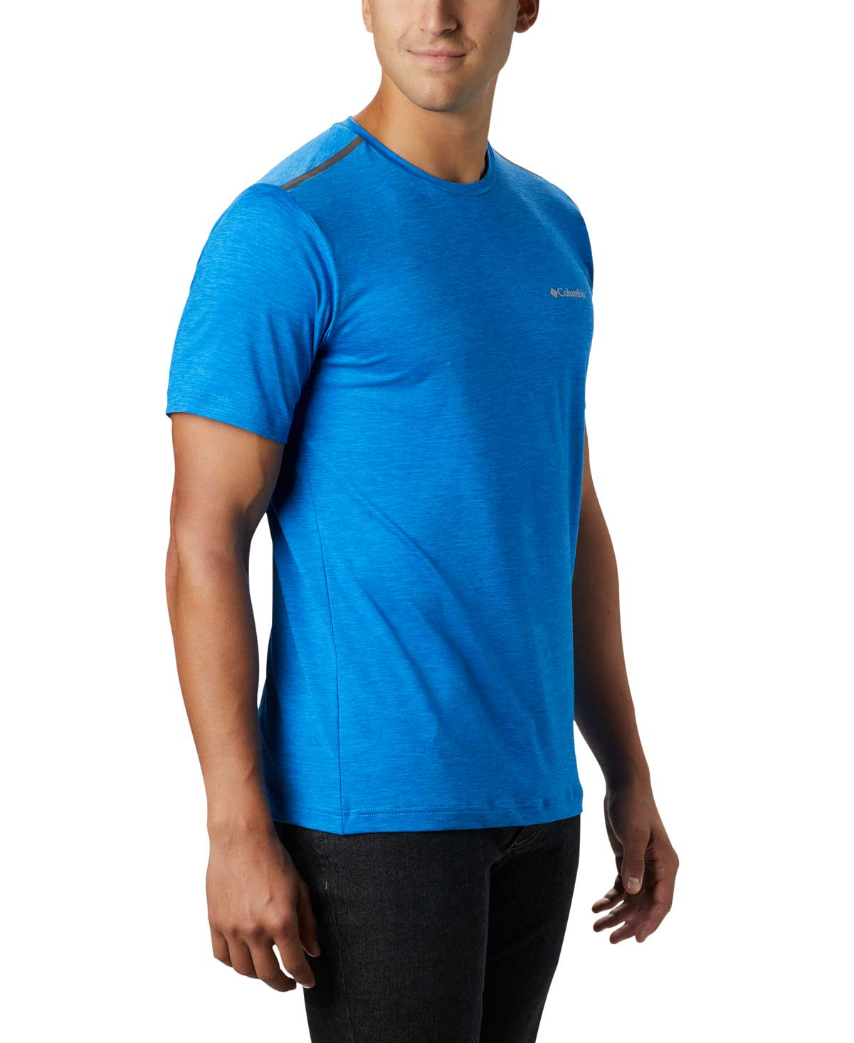 Columbia Men Blue Tech Trail Crew Neck (Sun Protection) - Image 2