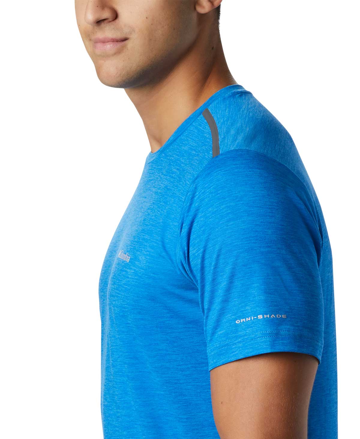 Columbia Men Blue Tech Trail Crew Neck (Sun Protection) - Image 4