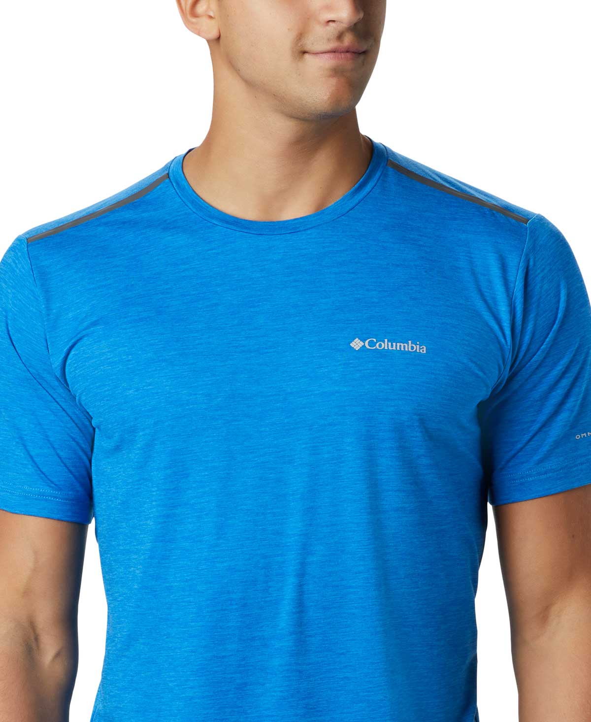 Columbia Men Blue Tech Trail Crew Neck (Sun Protection) - Image 5