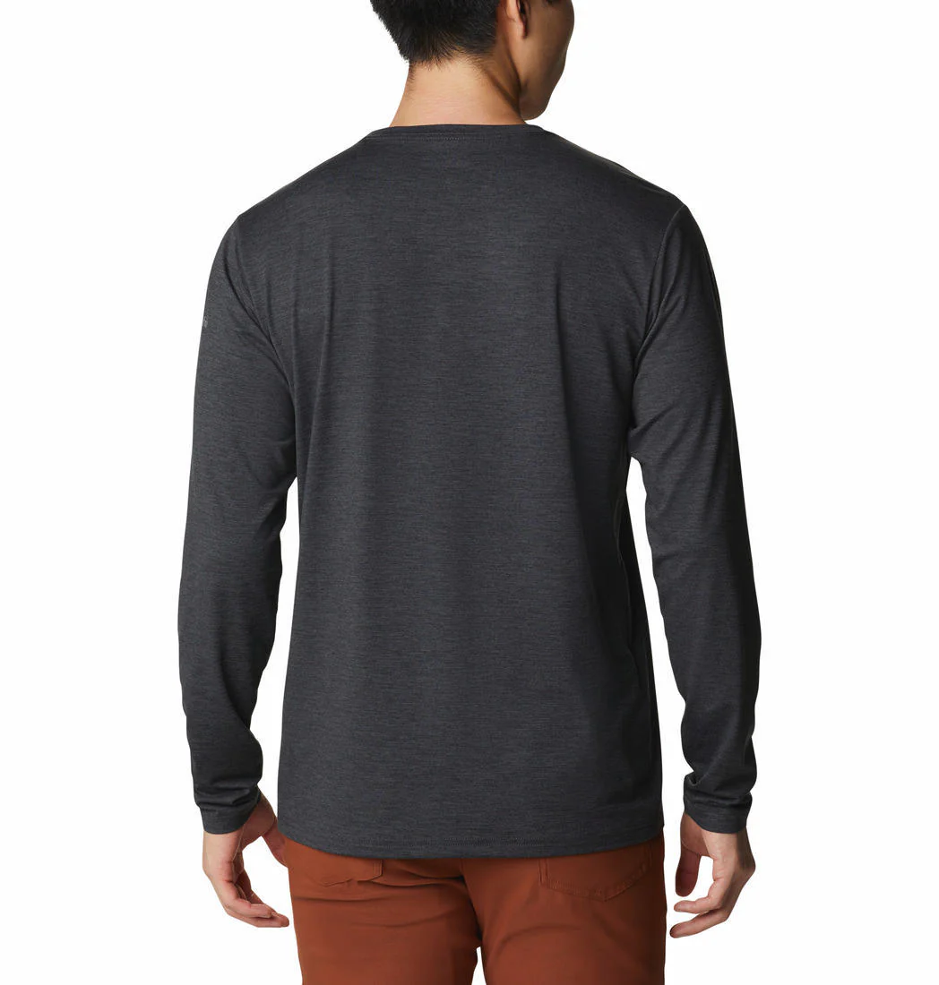 Columbia Men Black Tech Trail Graphic Long Sleeve (Sun Protection) - Image 6