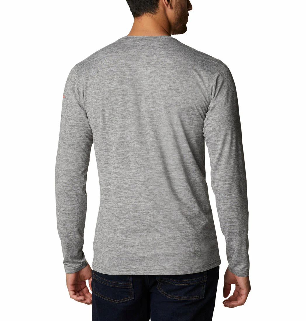Columbia Men Grey Tech Trail Graphic Long Sleeve (Sun Protection) - Image 6