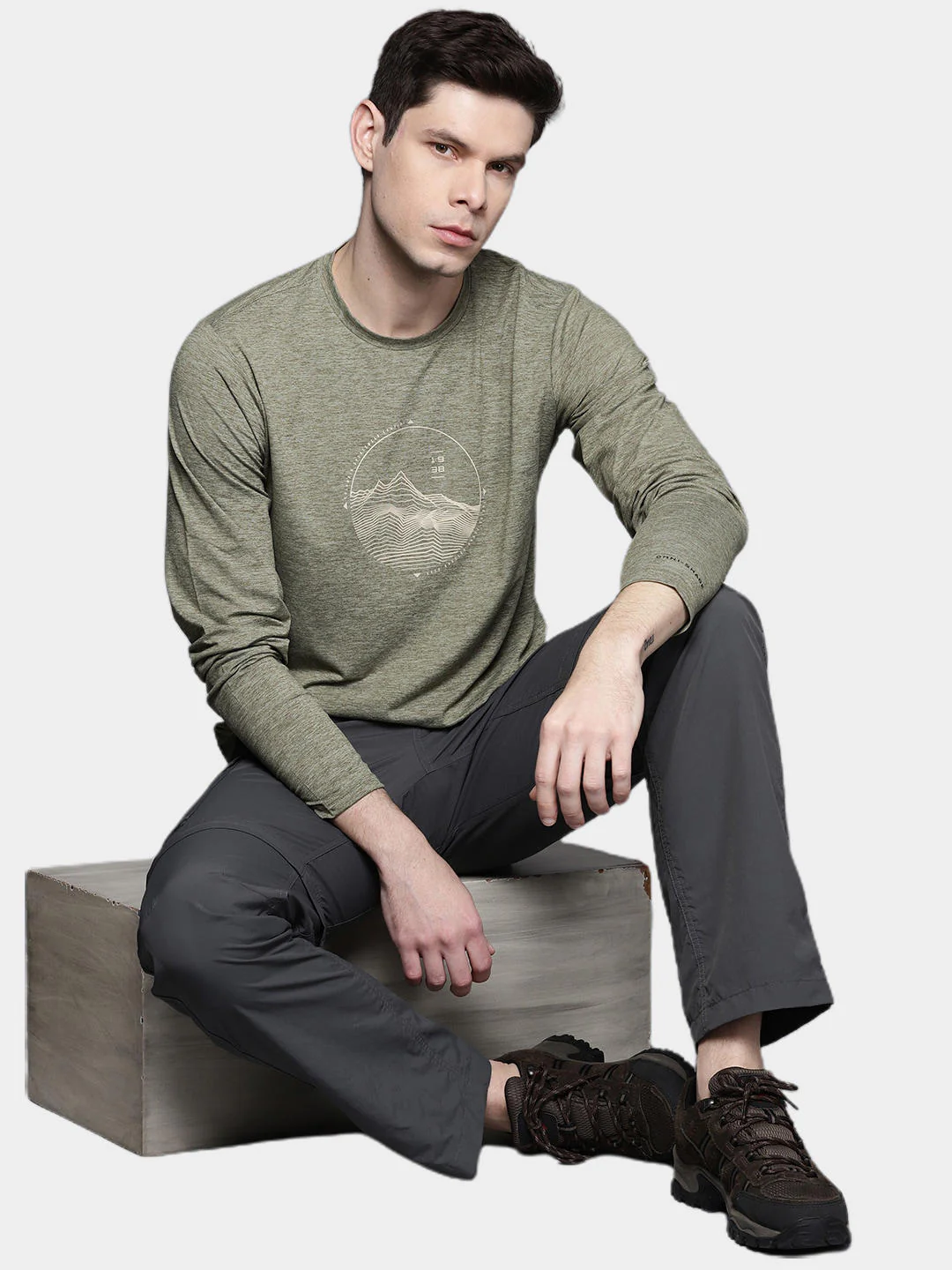 Columbia Men Green Tech Trail Graphic Long Sleeve (Sun Protection) - Image 9