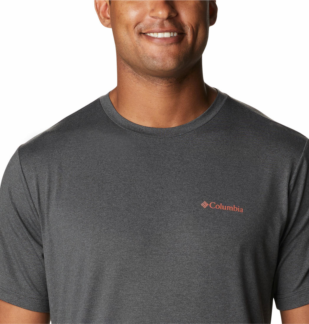Columbia Men Black Tech Trail Graphic Tee (Sun Protection) - Image 2